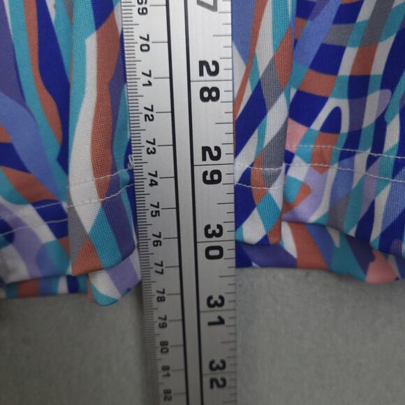 Chase 54 Men’s Polo Shirt Sz Medium Geometric AOP Short Sleeve Polyester Golf - Picture 7 of 7